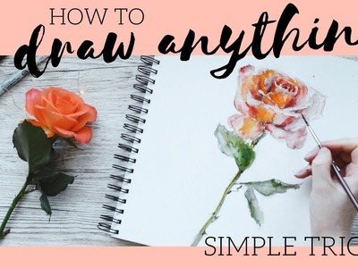 HOW TO DRAW a Rose | Simple Hack to Draw ANYTHING!