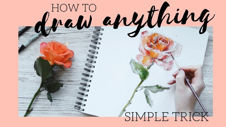 HOW TO DRAW a Rose | Simple Hack to Draw ANYTHING!
