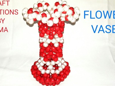 ফুলাদানি.how to make beaded flower vase.Putir fuldani.diy with deada