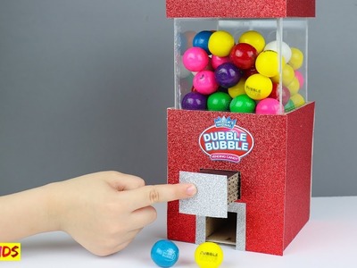 HOW TO MAKE A CANDY GUMBALL DISPENSER FROM CARDBOARD!