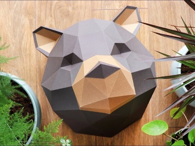 How to Make a Papercraft Grizzly Bear | 3D Paper DIY