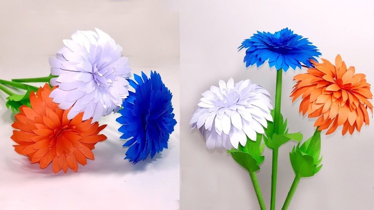 How to Make Beautiful & Lovely Paper Stick Flowers-Home Decoration - Jarine's Crafty Creation