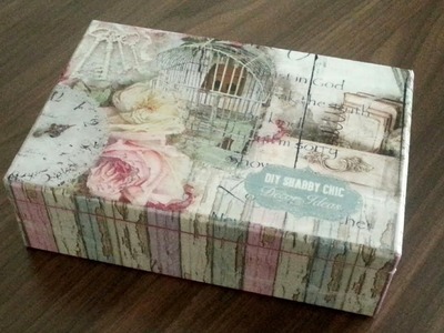How To Make Decoupage On Wood - How To Paint Wood - Shabby Chic Jewelry Box