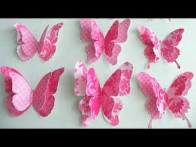 How to Make Easy, Beautiful Paper Butterflies for wall decorations