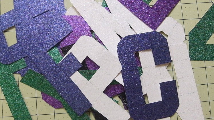 How to make Glitter Paper Letter Cutting A to Z