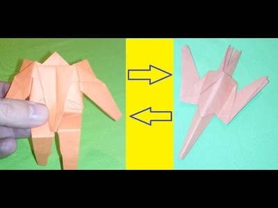 How to make Paper Transformers , Origami  (Plane - Robot )