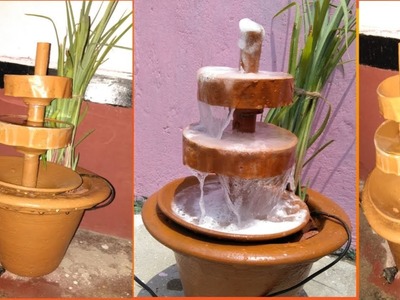 How to Make Tabletop Water Fountain. relaxing water fall (DIY AT HOME)