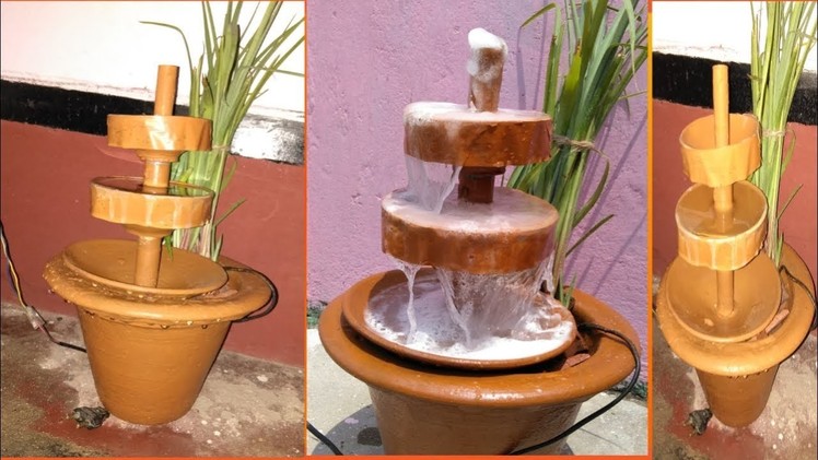 How to Make Tabletop Water Fountain. relaxing water fall (DIY AT HOME)