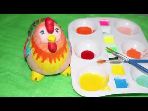 How to paint the colorful Hen Art for children Learn colors