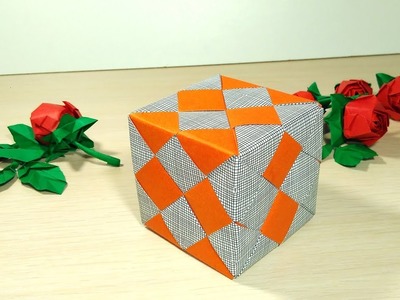 Origami box for trinkets or paper jewelry box. Ideas for home decor and gifts.