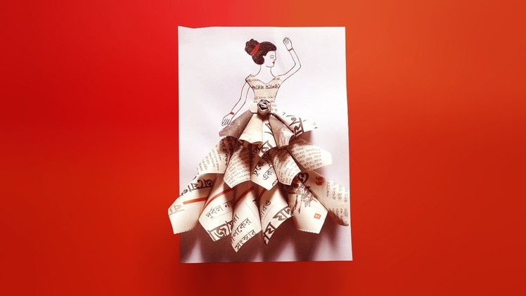 Paper Dress DIY | How to Make Newspaper Dress Decorations - Easy Paper Dress DIY