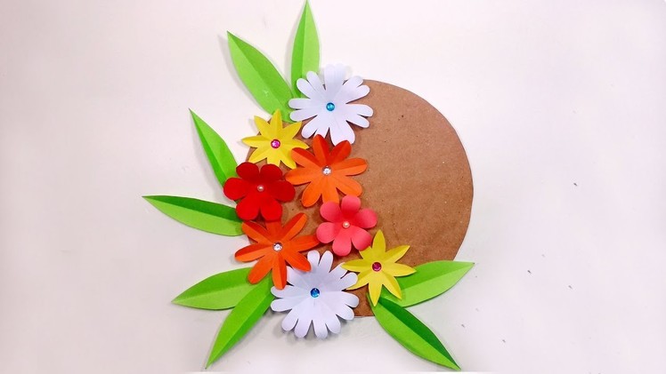 Paper Flowers Beautiful Wall Decoration | Wall Decoration Idea-Jarine's Crafty Creation