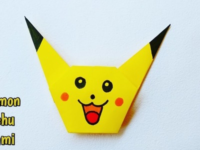 Pokémon pikachu origami | Paper Pikachu face origami instructions for kids step by step