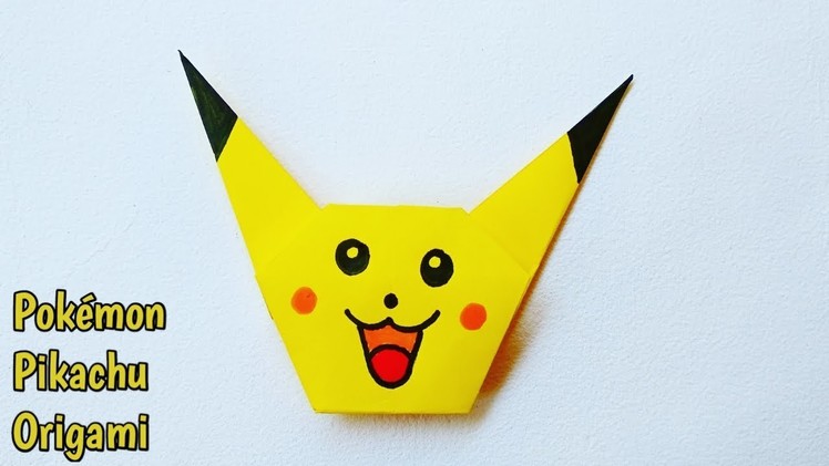 Pokémon pikachu origami | Paper Pikachu face origami instructions for kids step by step