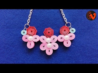 Quilling Necklace Tutorial. Design 17. Paper Necklace