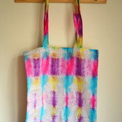 Squared Tie Dye Tote Bag