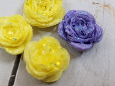 Teeny Tiny CREPE PAPER rolled roses tutorial!!!