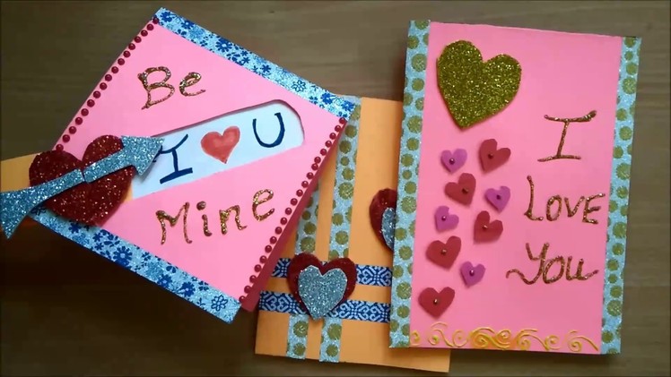 # 3 VALENTINE'S  DAY CARDS | HOW TO MAKE VALENTINE'S DAY CARD|DIY CARD MAKING