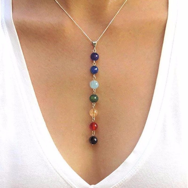 7 Chakra Healing Pendant Necklace - Balancing Chakra Gemstone