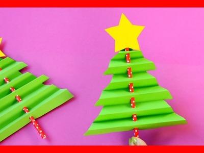 Accordion Paper Christmas Tree - fun Christmas crafts for kids