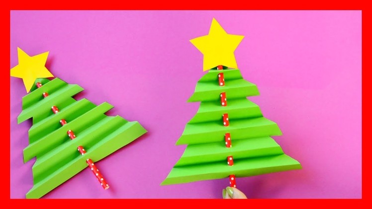 Accordion Paper Christmas Tree - fun Christmas crafts for kids