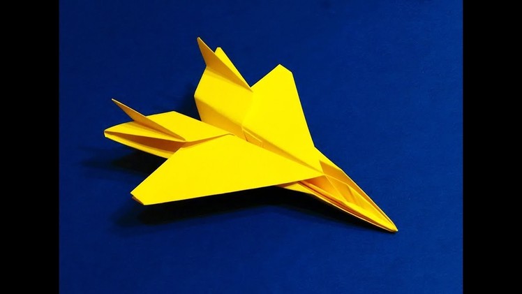 BEST ORIGAMI PAPER JET -  How to make a paper airplane model for Kids - F 14 - Origami Paper