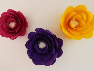 Decoration paper flowers DIY papercraft table deco flower crafting with paper