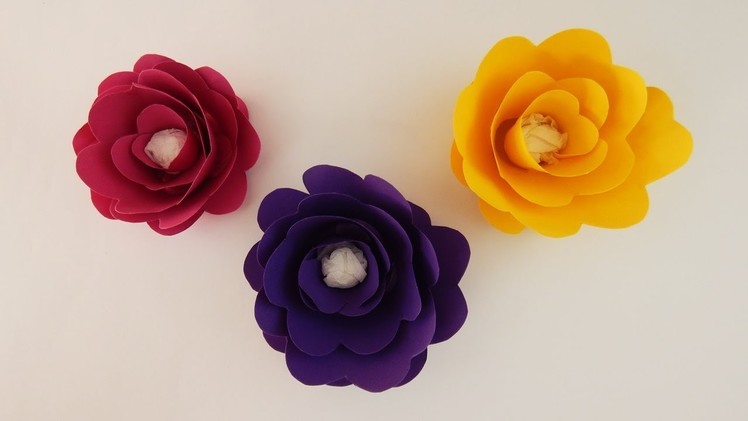 Decoration paper flowers DIY papercraft table deco flower crafting with paper
