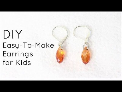 DIY Gorgeous 1 Minute Earrings w. Only Jump Ring Connection | Kids' Jewellery Making Tutorial