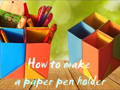 DIY- How to make pen stand || Hexagonal Pen || pencil holder || desk organiser from paper |
