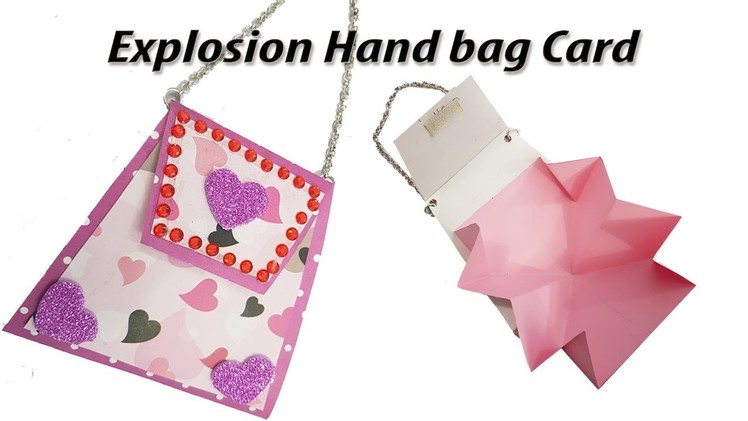 DIY Mother's Day Gift Idea | How to make Explosion Hand bag Card | JK Arts 1395 #MothersDayCraft