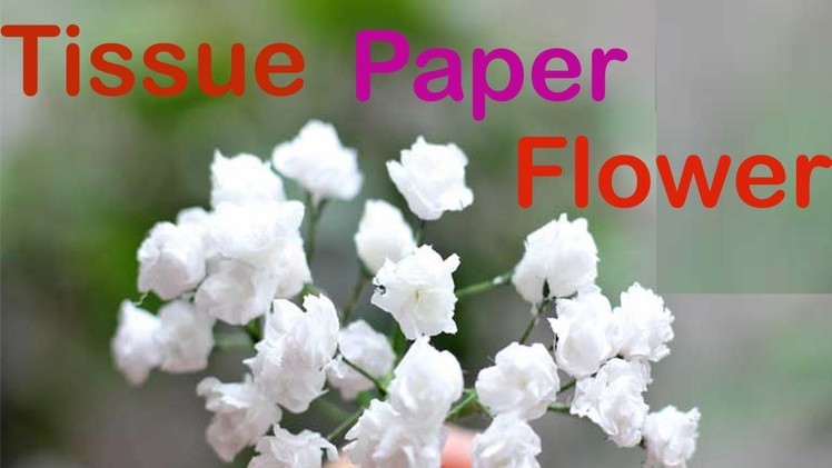 DIY Paper baby breath flower from tissue paper।Simple and Realistic।Tissue Paper flower।।