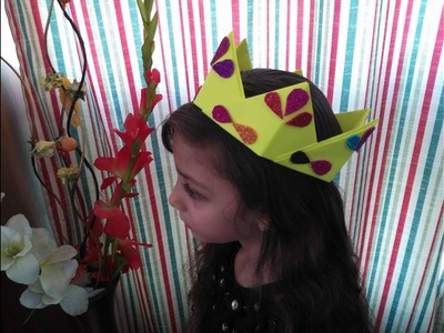 DIY Paper Crafts for Kids - How to Make a Crown out of Paper + Tutorial !