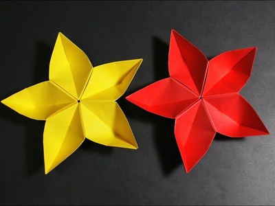 Diy! Paper Flower! How to Make 5 Petal Origami Flower at Home