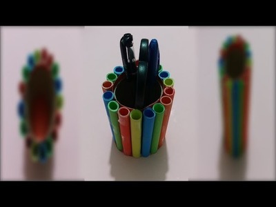 DIY Unique Pen Stand With Recycle Color Paper - Paper Crafts Origami
