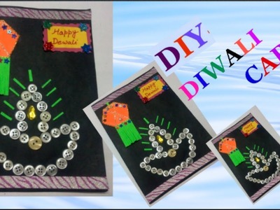 Easy Diwali Card Making Idea for kids |DIY- Diwali card making-how to make diwali cards step by step