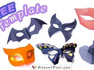 [FREE templates]: How to make 5-minutes-paper-masks, so easy