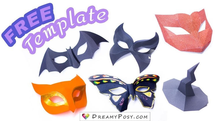 [FREE templates]: How to make 5-minutes-paper-masks, so easy