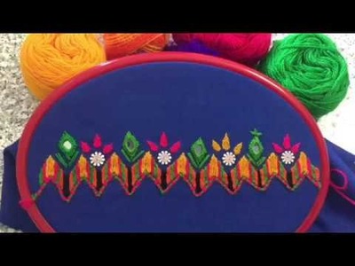 Hand Embroidery easy stitch how to make Balochi stitch designs