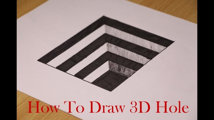 How To Draw 3D Hole for Kids -  Anamorphic Illusion tricks for kids