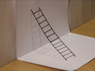 How to Draw 3D ladder With Pencil - Step by Step