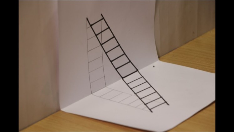 How to Draw 3D ladder With Pencil - Step by Step