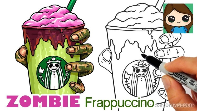 How to Draw a Starbucks Zombie Frappuccino