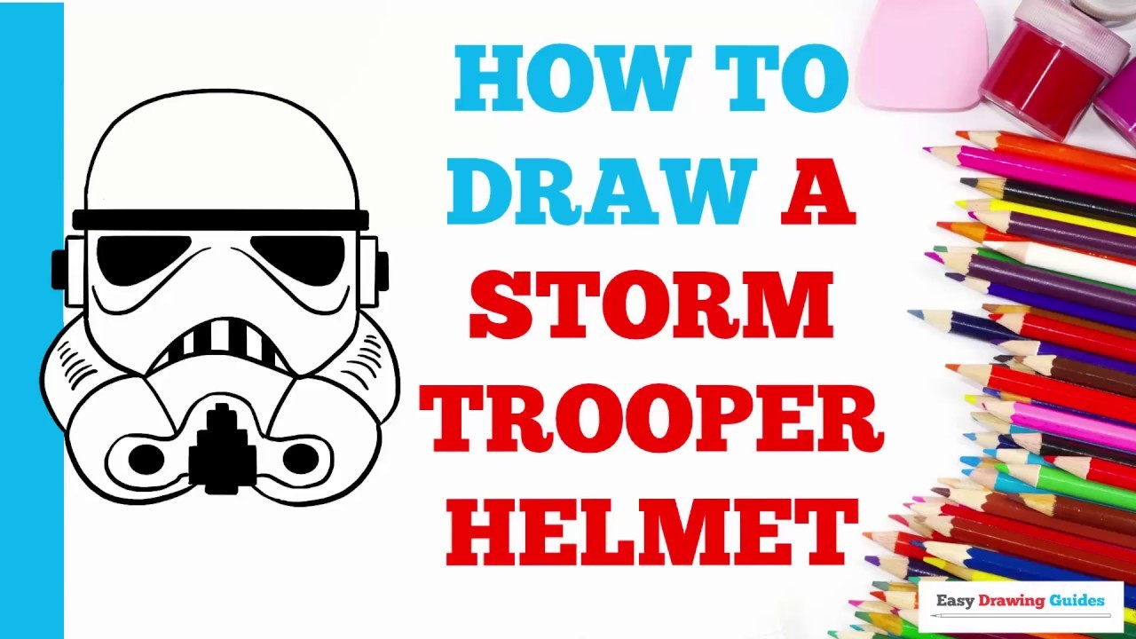 How to Draw a Stormtrooper Helmet in a Few Easy Steps: Drawing Tutorial ...