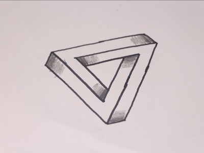 How to draw optical illusion triangle - 3D Trick Art