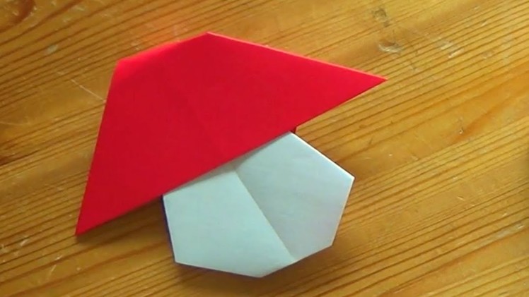 How to Fold yourself a Paper Mushroom in two minutes - Falte Dir Deinen Papier-Pilz!