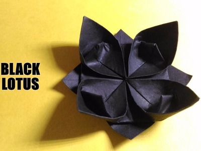 How To Make a Black Lotus (Flower) | Origami paper flower | InnoVatioNizer