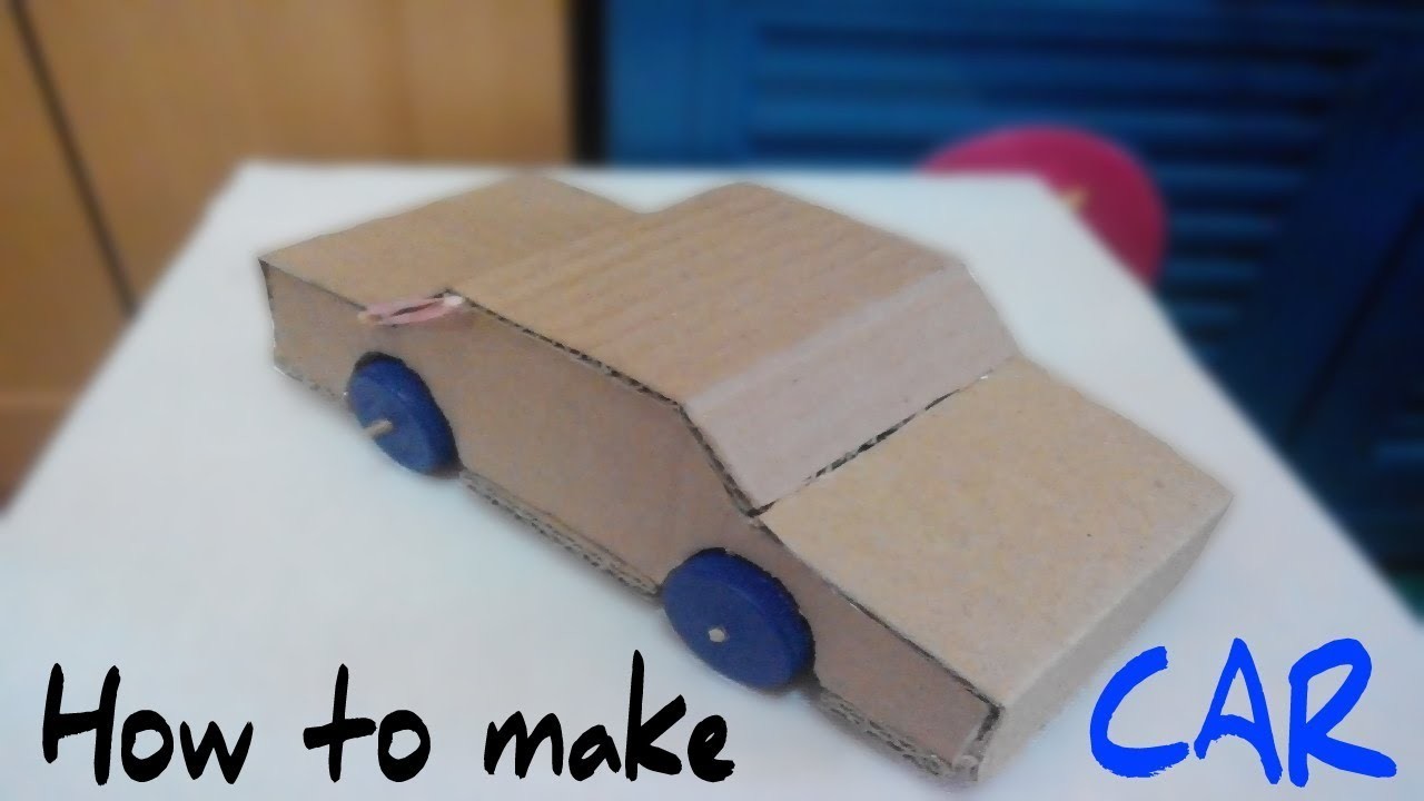 How to Make a Car using Cardboard - Very Simple