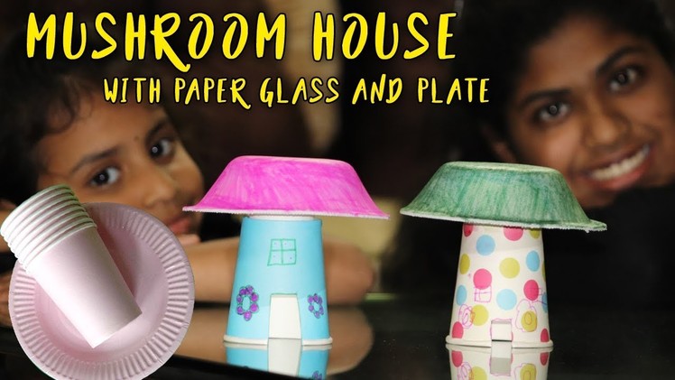 How to make a mushroom using paper plate and paper cup || Siddi The Multi