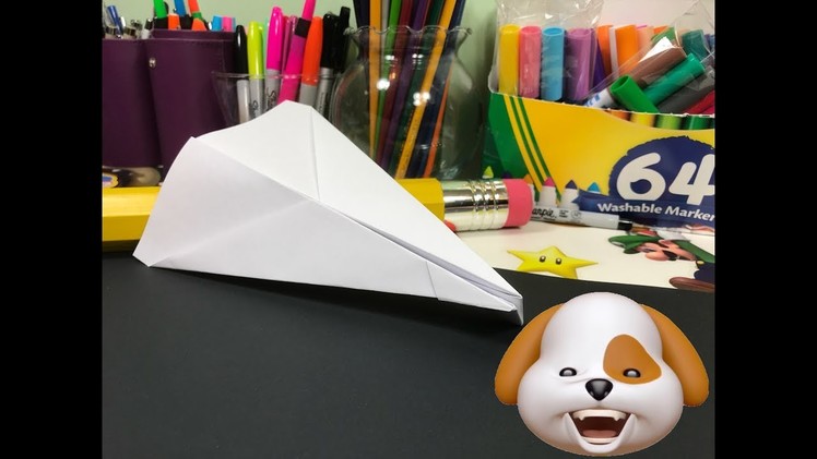How to make a Paper Airplane Glider Easy and Fast ???? for Kids and Beginners - Bull Dog Dart Animoji
